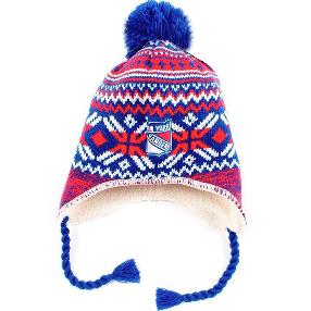 Шапка-ушанка Reebok New York Rangers сине-красно-белая