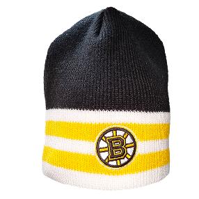 Шапка Reebok Boston Bruins черно-бело-желтая