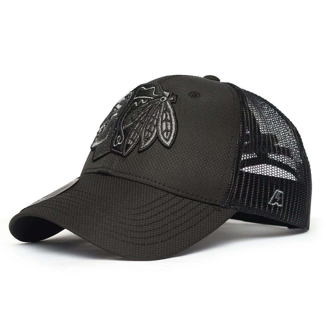 Купить Бейсболка "NHL Chicago Black Hawks" черная с сеткой 55-58 в Казахстане — Hockey1.kz