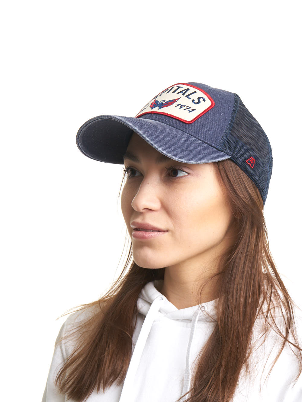Бейсболка "NHL Washington Capitals Est. 1974" темно-синяя с сеткой 55-58