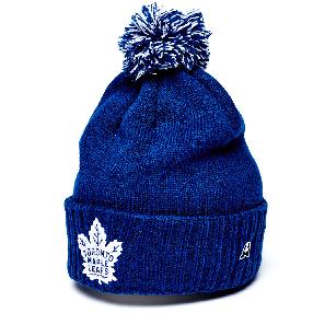 Шапка "NHL Toronto Maple Leafs" с помпоном темно-синяя 55-58