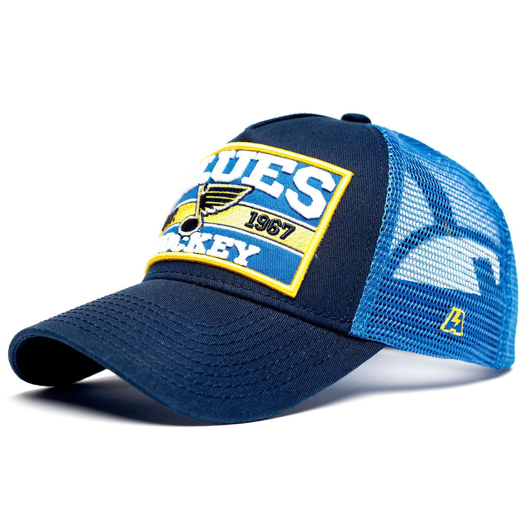 Купить Бейсболка "NHL St.-Louis Blues Hockey Est. 1967" темно-синяя с сеткой в Казахстане — Hockey1.kz