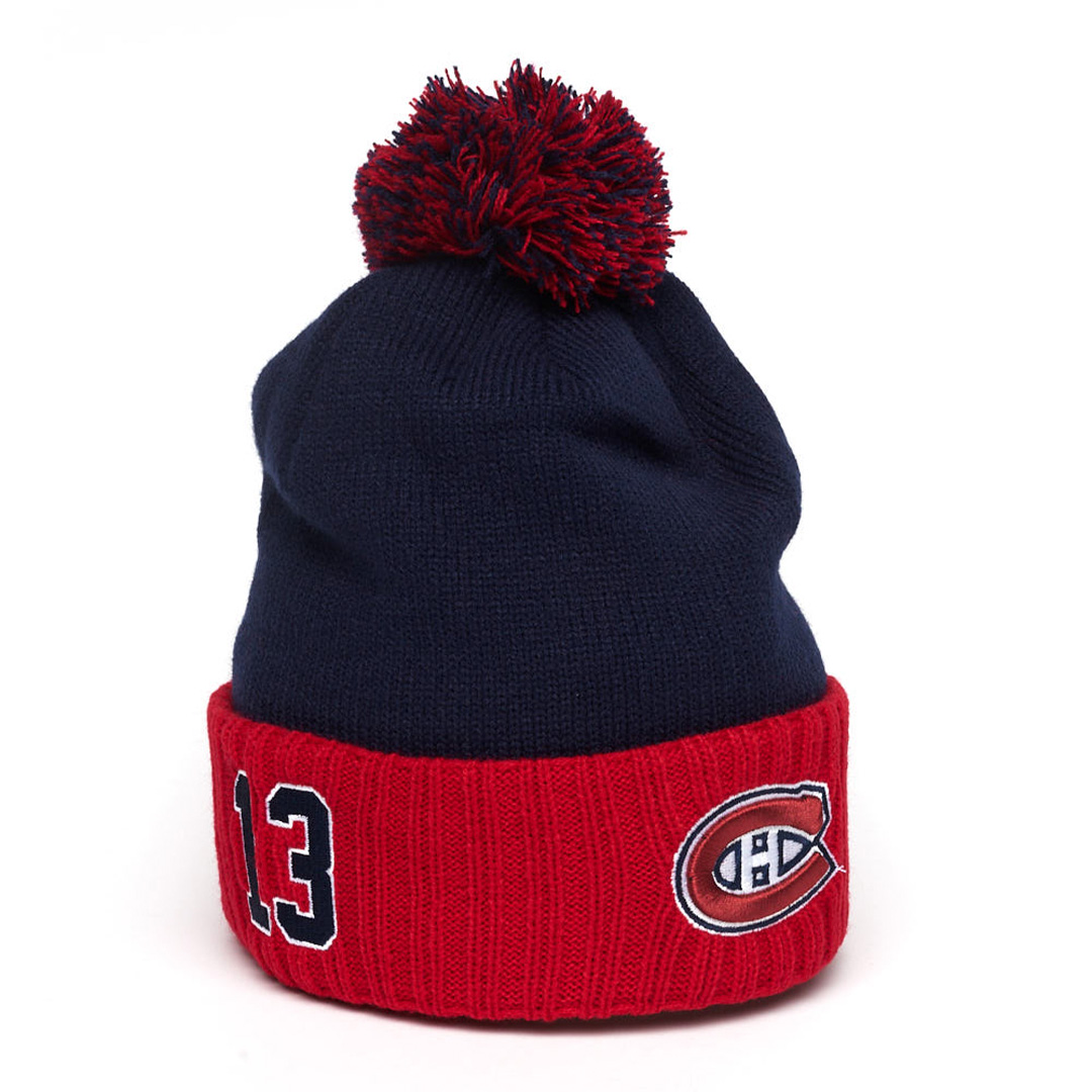 Купить Шапка "NHL Montreal Canadiens" №13 с помпоном с вышивкой сине-красная в Казахстане — Hockey1.kz