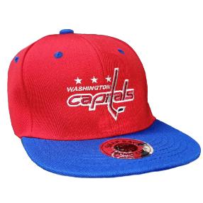 Бейсболка NHL Washington Capitals с прямым козырьком красно-синяя