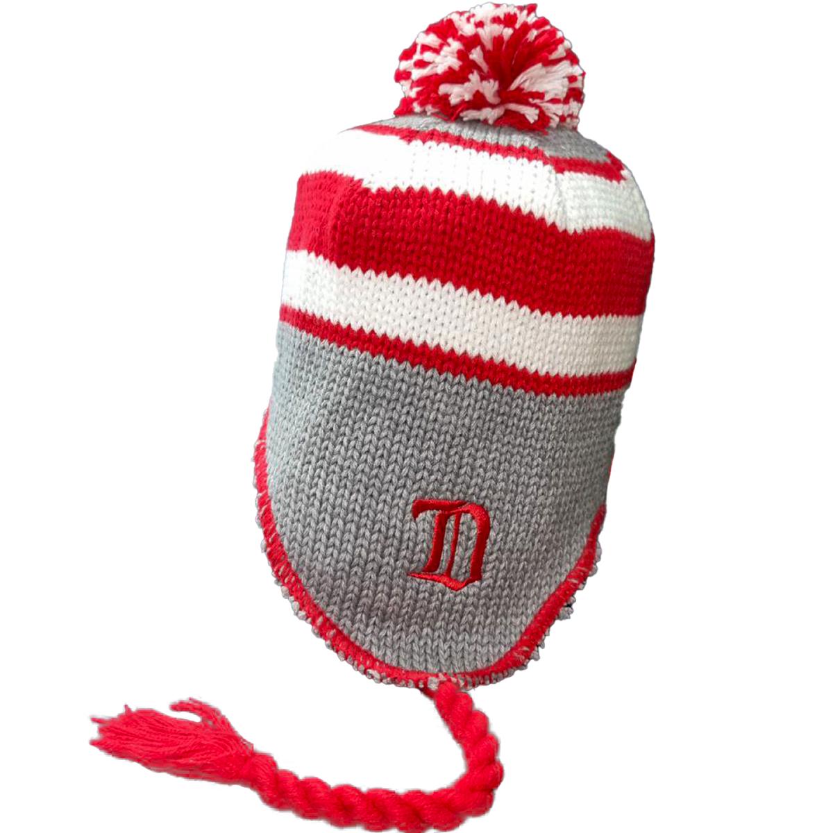 Купить Шапка-ушанка Reebok Grey Knit Detroit Red Wings красно-бело-серая в Казахстане — Hockey1.kz