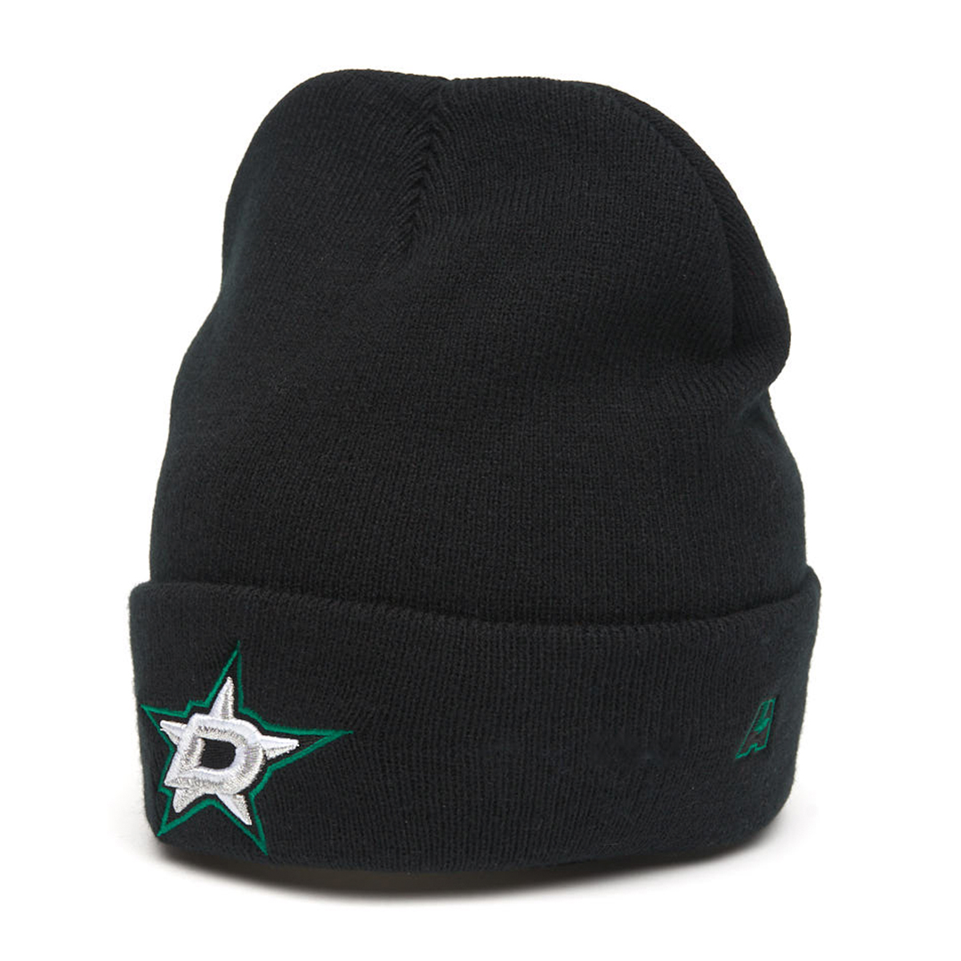Купить Шапка "NHL Dallas Stars" с вышивкой с отворотом черная 55-58 в Казахстане — Hockey1.kz