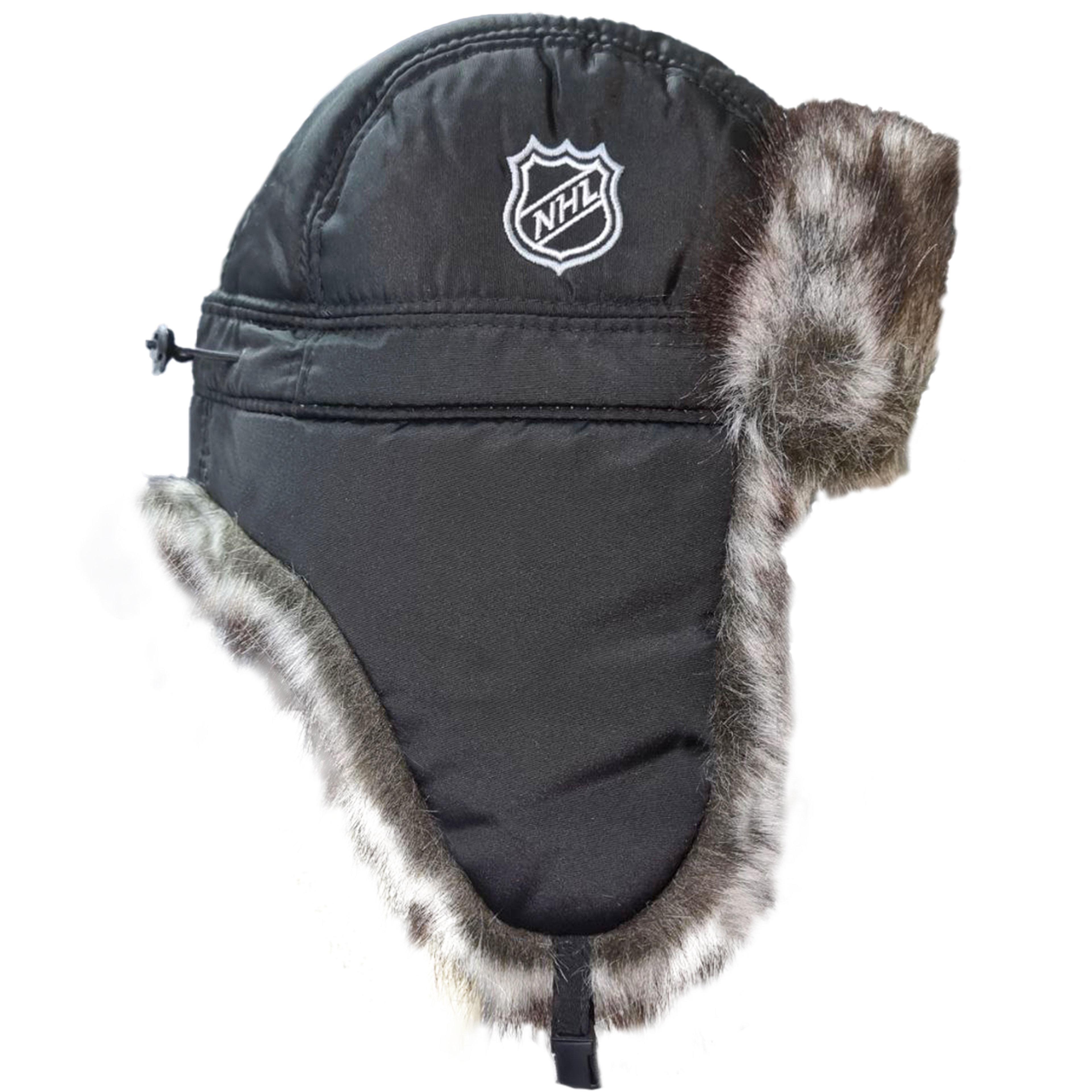 Шапка-ушанка NHL Chicago Blackhawks черная