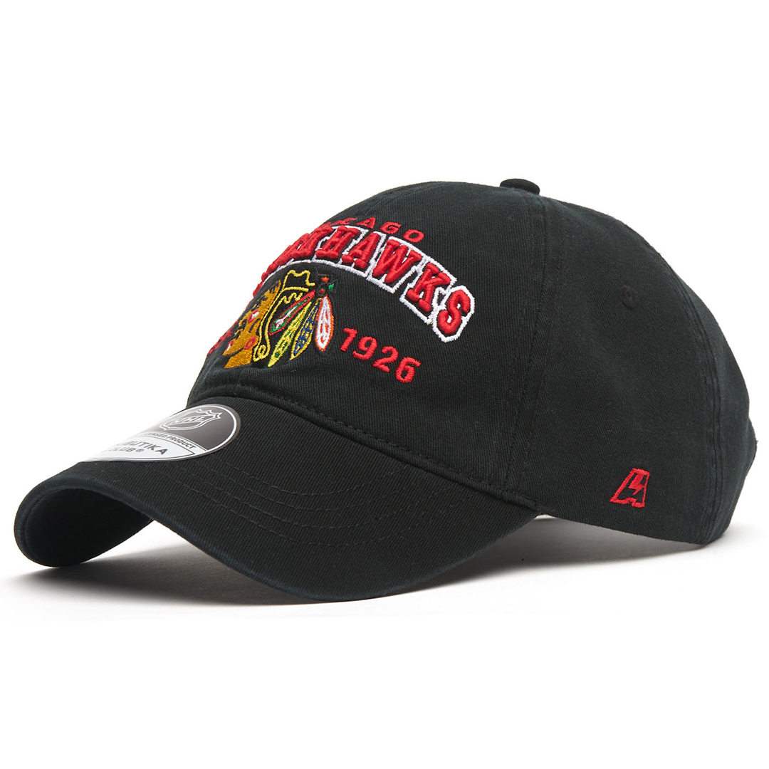Купить Бейсболка "NHL Chicago Black Hawks Est. 1926" черная 55-58 в Казахстане — Hockey1.kz