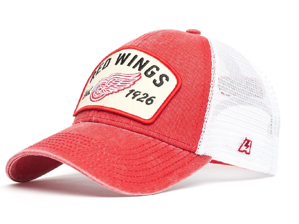 Бейсболка "NHL Detroit Red Wings Est. 1926" красно-белая 55-58