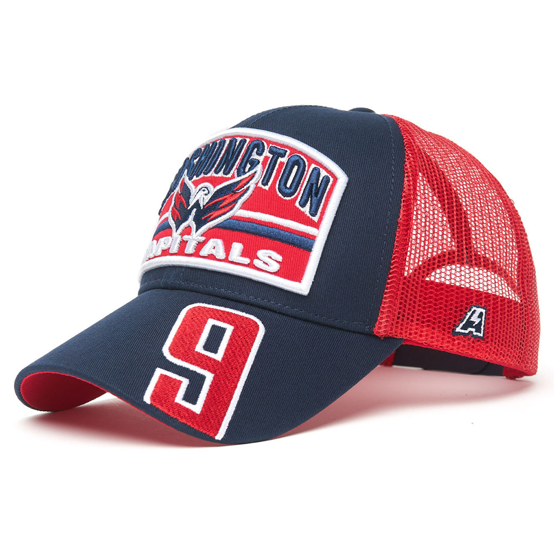 Купить Бейсболка "NHL Washington Capitals" №9 сине-красная с сеткой 55-58 в Казахстане — Hockey1.kz