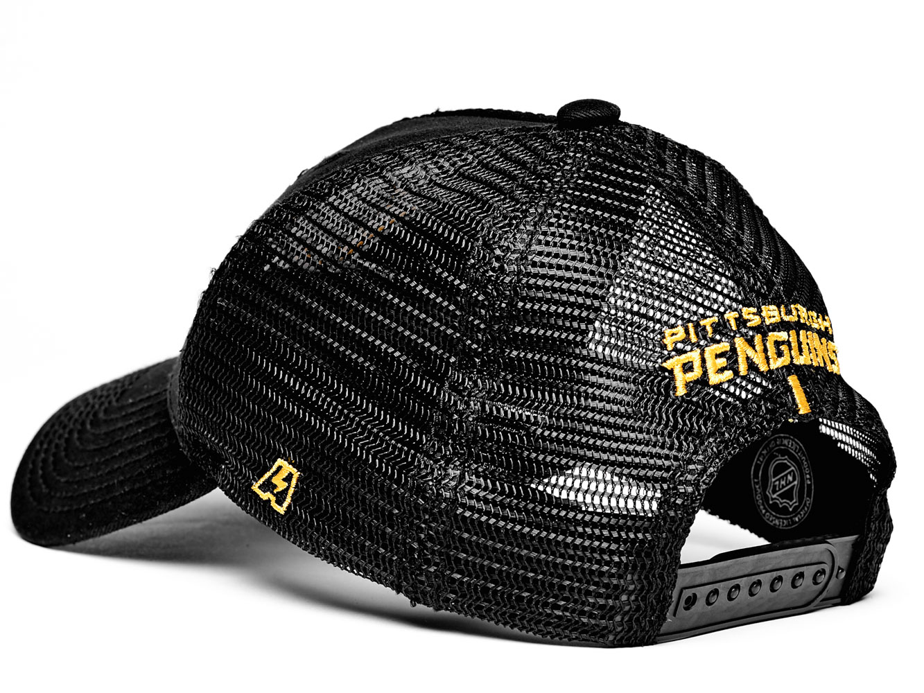Бейсболка "NHL Pittsburgh Penguins" черная детская с сеткой
