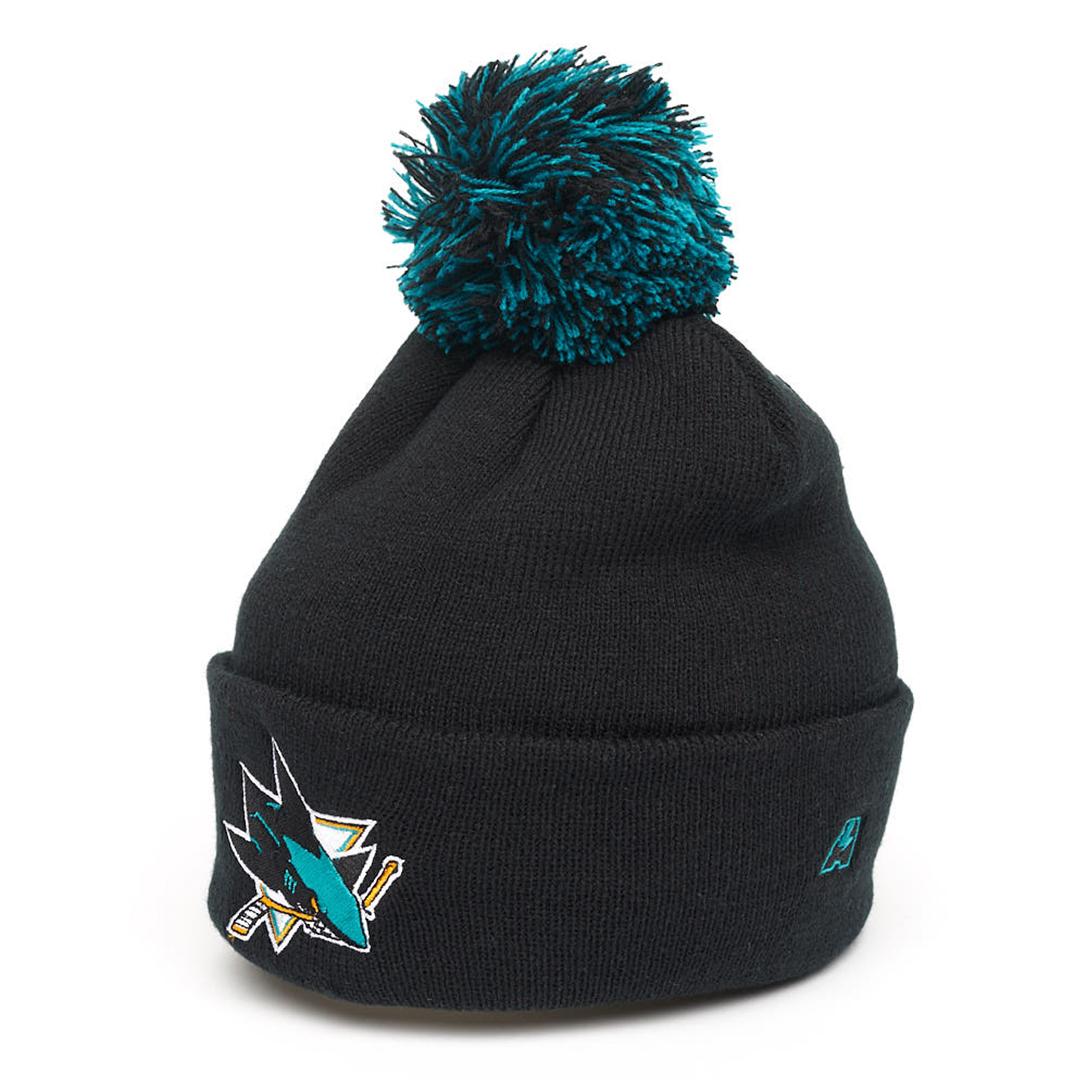Купить Шапка "NHL San Jose Sharks" с помпоном черная 55-58 в Казахстане — Hockey1.kz