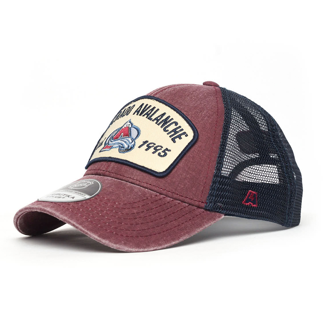 Купить Бейсболка "NHL Colorado Avalanche Est. 1995" бордо-синяя с сеткой 52-54 в Казахстане — Hockey1.kz