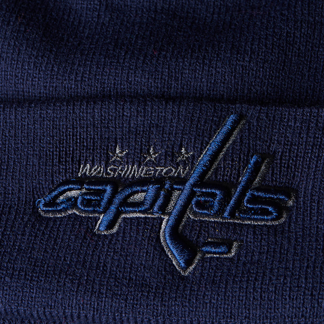 Шапка "NHL Washington Capitals" с вышивкой с отворотом синяя