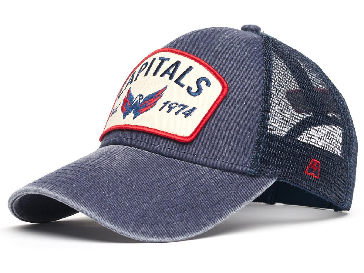 Бейсболка "NHL Washington Capitals Est. 1974" темно-синяя с сеткой 55-58