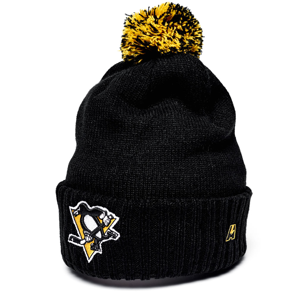 Шапка "NHL Pittsburgh Penguins" с помпоном черная 55-58
